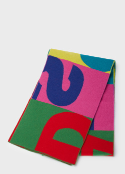 Різнокольоровий шарф Dsquared2 з логотипом, фото